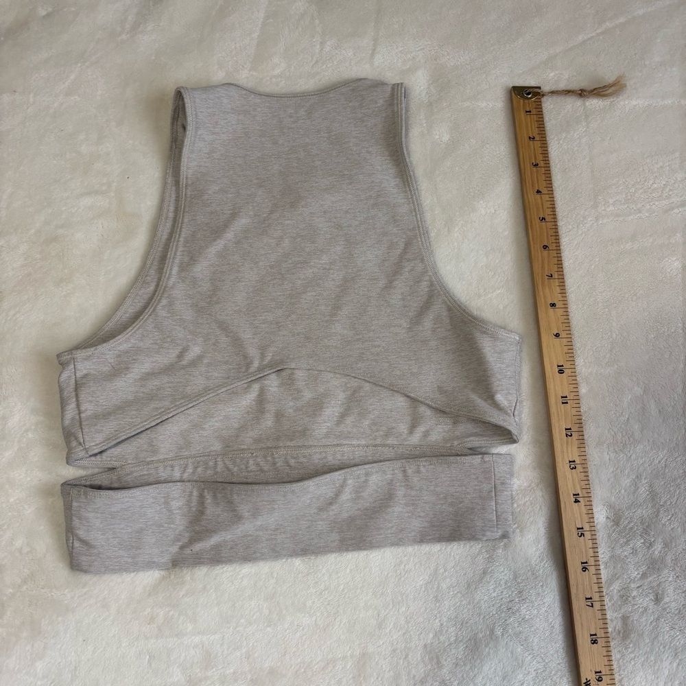 Outdoor Voices heathered Gray longline Sports Bra - Picture 2 of 3